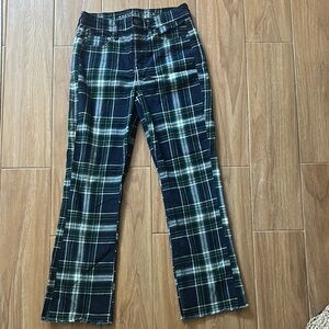 American Eagle Outfitters Plaid Pants - Green and Blue